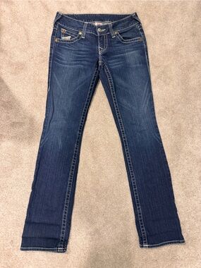 True Religion Straight Leg Jeans | Low Waisted | Dark Wash | Size 29